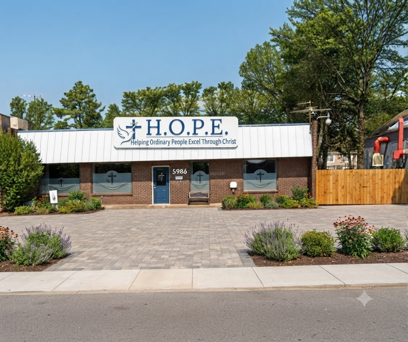 The H.O.P.E. Through Christ Ministries building in Memphis, Tennessee